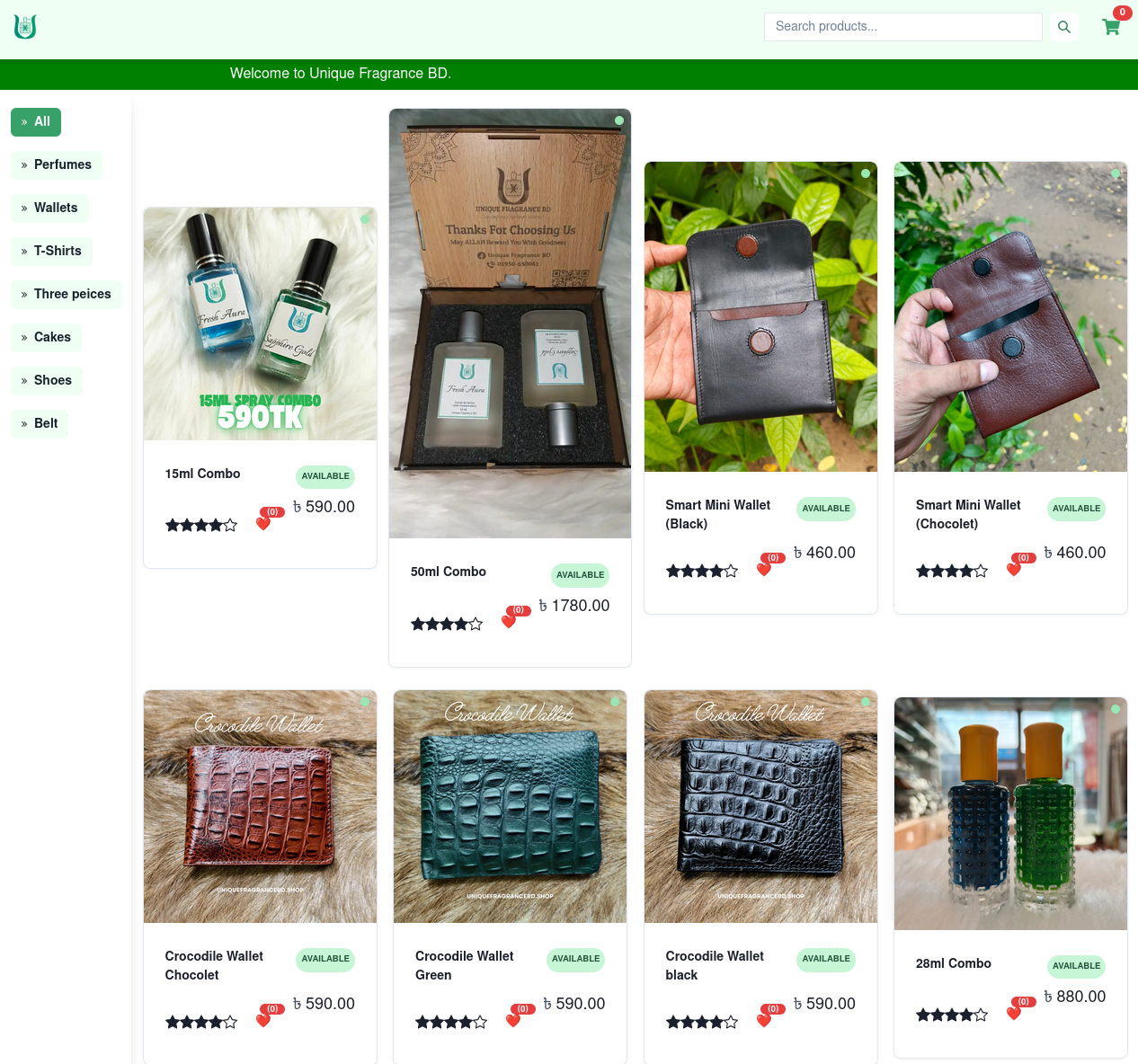 Unique Fragrance Dashboard